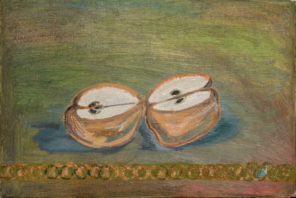 Apple - Oil on canvas by Lavinia Stefanescu, 2018